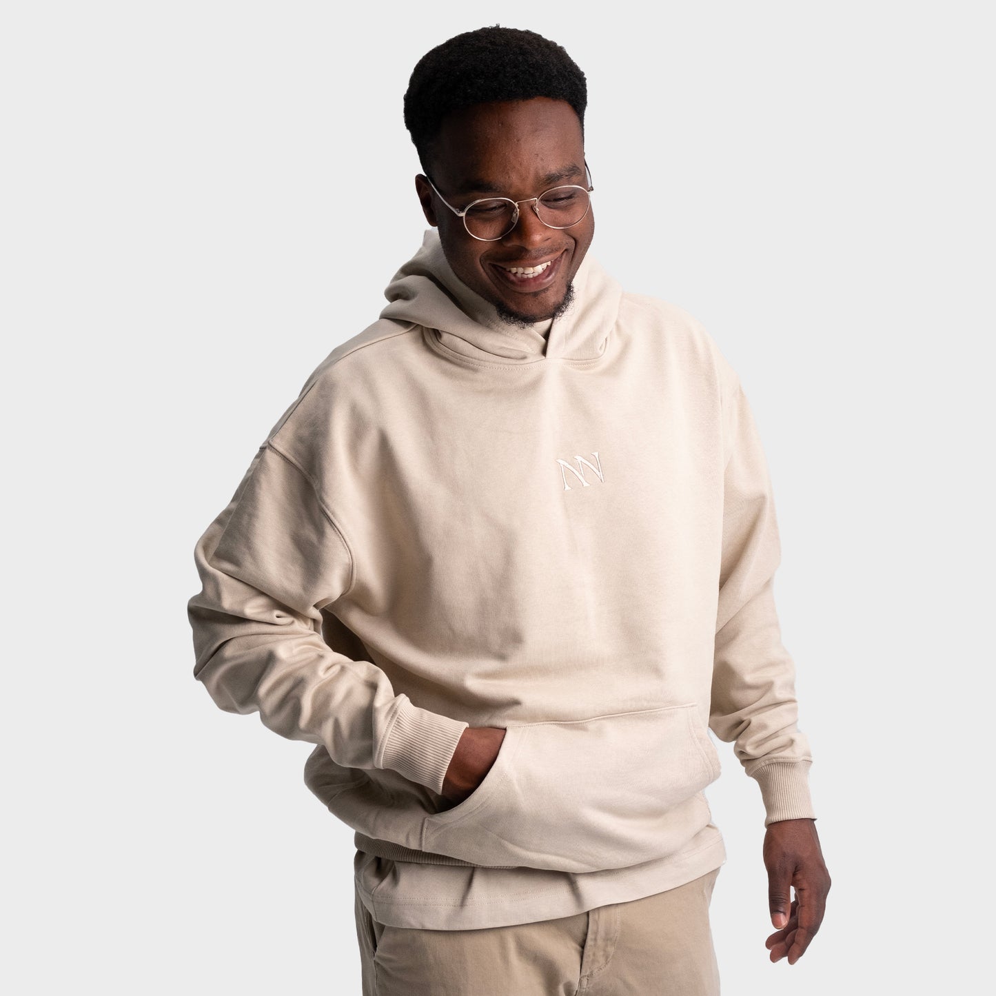 Hoodie beige "Why Do I Care So Much?"
