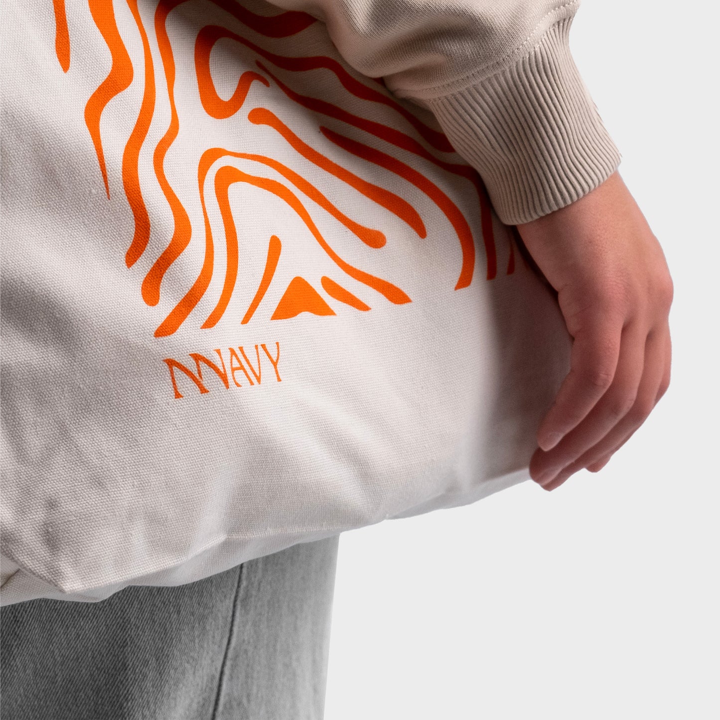 Woven totebage "NNAVY"