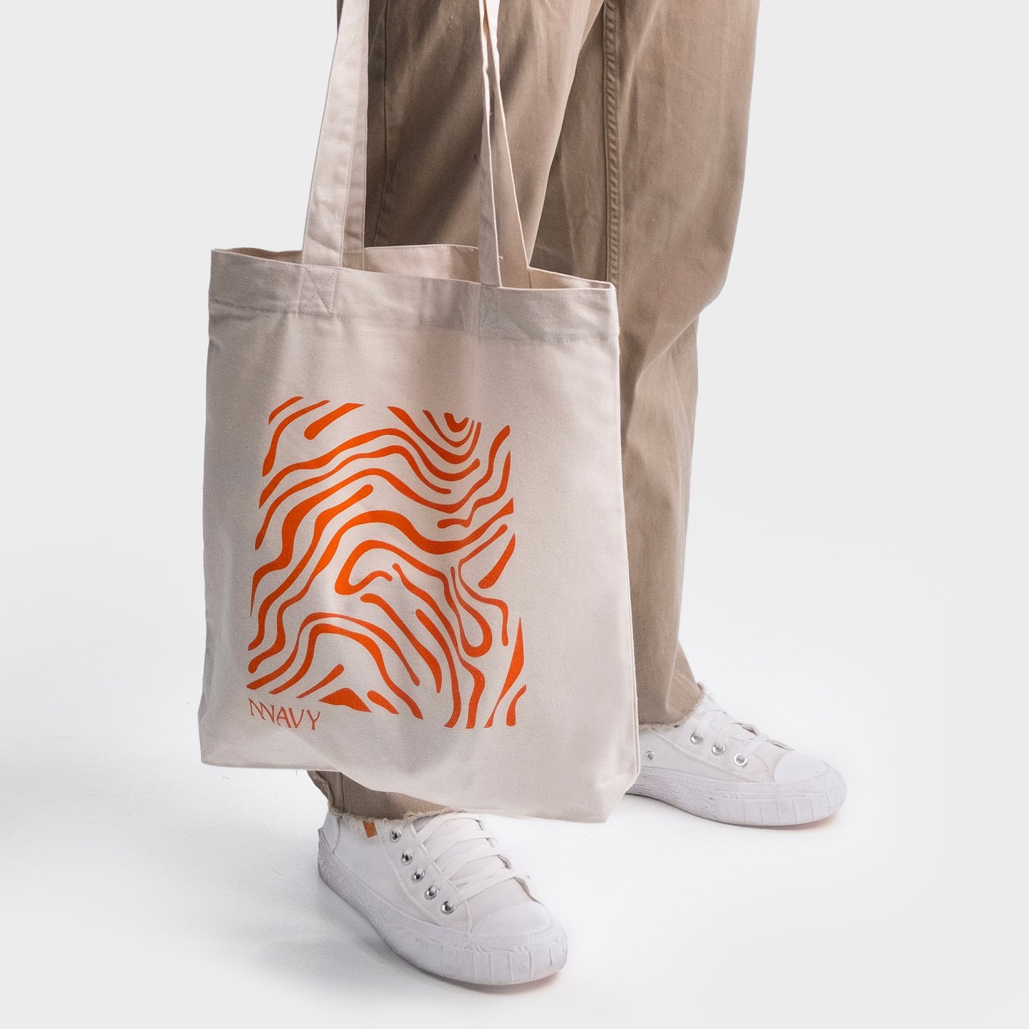 Woven totebage "NNAVY"